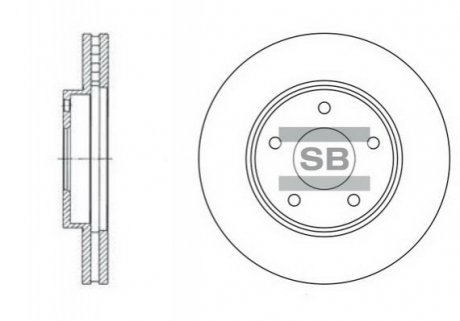 SD4202 Hi-Q (SANGSIN) Тормозной диск передний