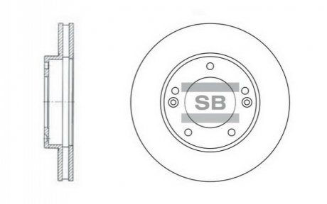 SD2026 Hi-Q (SANGSIN) Тормозной диск передний