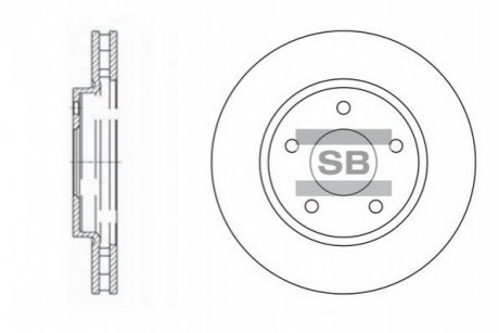 SD4315 Hi-Q (SANGSIN) Диск гальмівний