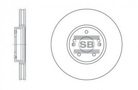 SD1053 Hi-Q (SANGSIN) Тормозной диск передний