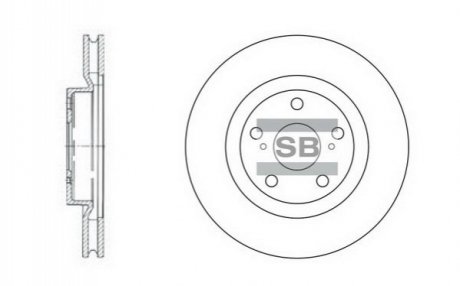 SD4021 Hi-Q (SANGSIN) Гальмівний диск передній