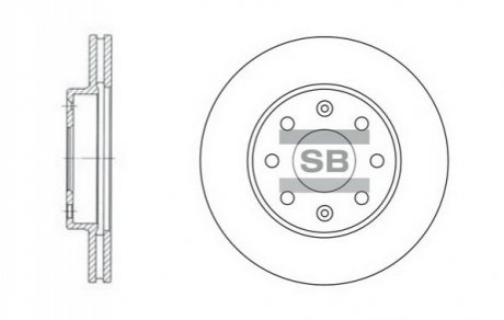 SD3001 Hi-Q (SANGSIN) Тормозной диск передний