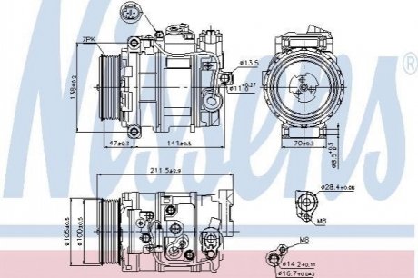 89090 NISSENS Компресор кондиціонера