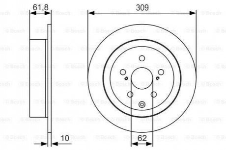 0986479T04 BOSCH Тормозной диск передний