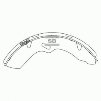 Колодки гальмівні барабанні SA014