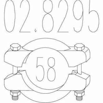 02.8295 MTS Хомут вихлопної системи
