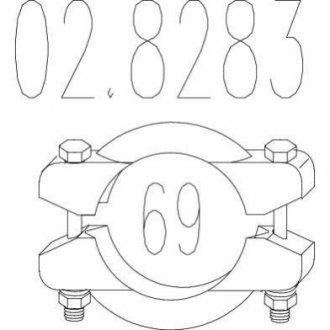 02.8283 MTS Хомут вихлопної системи