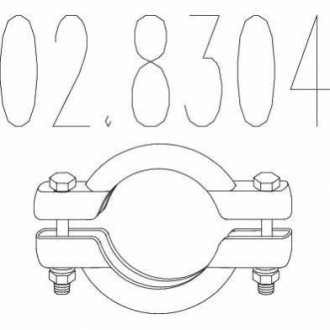 02.8304 MTS Хомут вихлопної системи