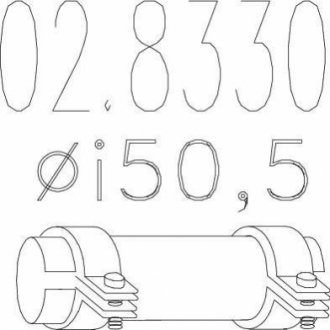 02.8330 MTS Муфта вихлопної системи