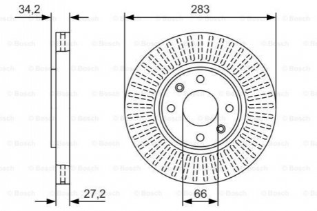 0986479W69 BOSCH Тормозной диск передний