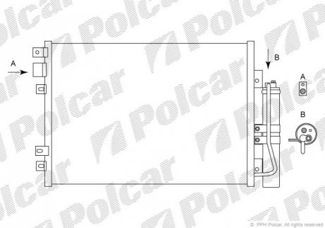 6061K8C1 Polcar Радиаторы кондиционера