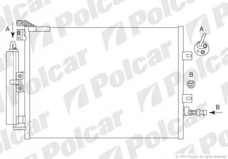 6055K82X Polcar Радиаторы кондиционера