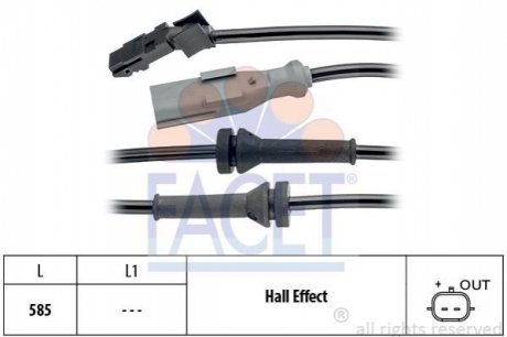 21.0144 FACET Датчик швидкості (ABS)