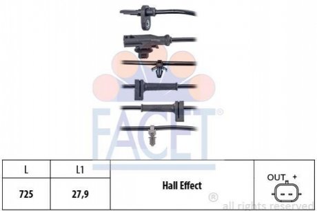 21.0095 FACET Датчик швидкості (ABS)