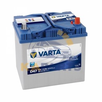 560410054 VARTA Акумулятор 60Ah-12v VARTA BD(D47) (232х173х225),R,EN540 Азія