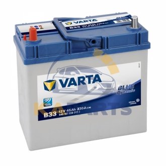 545157033 VARTA Акумулятор VARTA BLUE DYNAMIC 45Ah, EN 330, лівий "+" 238x129x227 (ДхШхВ) тонк. клема |6СТ-45Аз B33