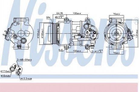 89089 NISSENS Компресор MB A W 169(04-)A 150(+)[OE A0022301411]