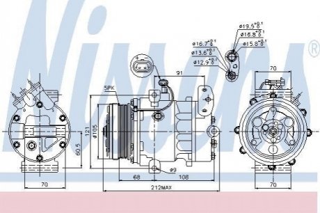 89037 NISSENS Компресор OP ASTRA G(98-)1.2 i 16V(+)[OE 1854 092]