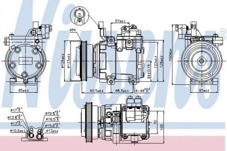 89286 NISSENS Компресор HY ELANTRA(00-)2.0 i 16V(+)[OE 977012D700]