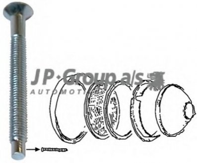 8195151606 JP GROUP Болт кільця фари 5X50