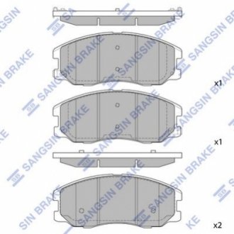 SP1204 Hi-Q (SANGSIN) Колодки гальмівні дискові