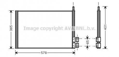 FDA 5328 AVA COOLING Радиатор кондиционера (FDA5328) AVA