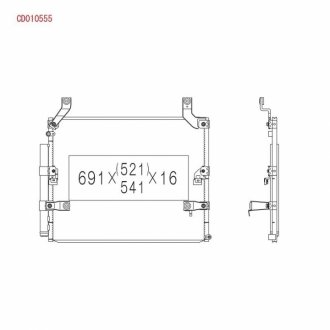 CD010555 KOYORAD Радиатор кондиционера