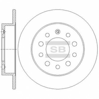 SD1083 Hi-Q (SANGSIN) Гальмівний диск задній