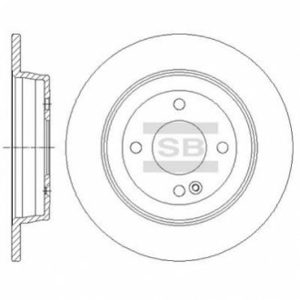 SD1087 Hi-Q (SANGSIN) Гальмівний диск задній