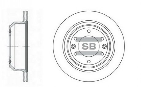 SD1032 Hi-Q (SANGSIN) Тормозной диск задний