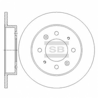 SD2041 Hi-Q (SANGSIN) Тормозной диск задний