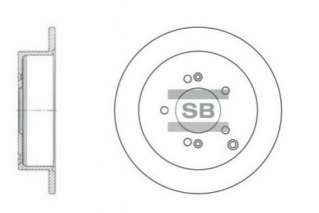 SD1052 Hi-Q (SANGSIN) Гальмівний диск задній