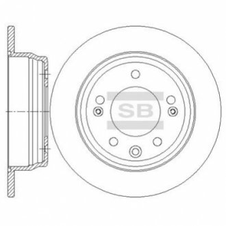 SD1081 Hi-Q (SANGSIN) Тормозной диск задний