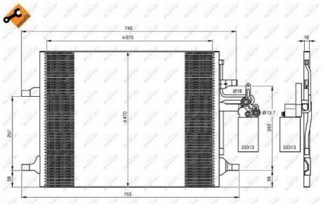 35930 NRF Радиатор кондиционера