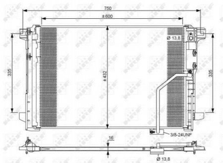 35793 NRF Радиатор кондиционера