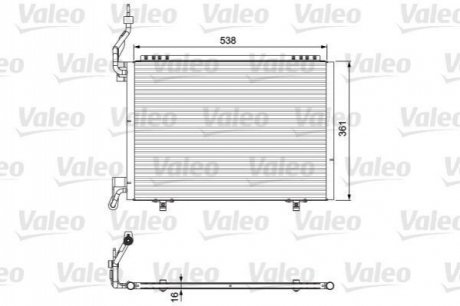 814075 Valeo Конденсер кондиціонера Valeo