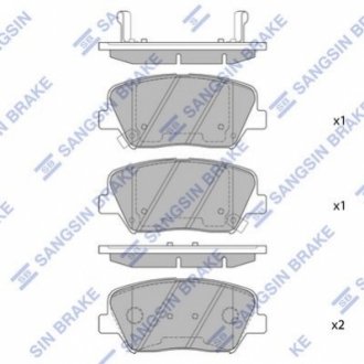 SP1424 Hi-Q (SANGSIN) Кт. Гальмiвнi колодки