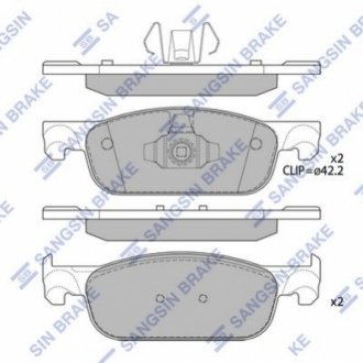 SP4054 Hi-Q (SANGSIN) Кт. Гальмівні колодки дискові