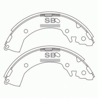 SA133 Hi-Q (SANGSIN) Кт. Гальмiвнi колодки