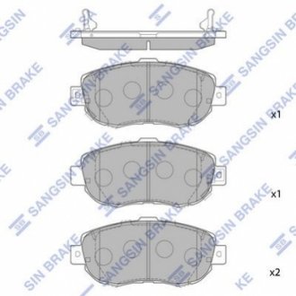 SP1386 Hi-Q (SANGSIN) Кт. Гальмiвнi колодки