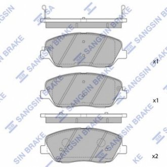 SP1248 Hi-Q (SANGSIN) Кт. Гальмiвнi колодки