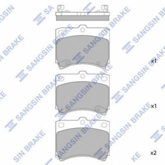 SP1049 Hi-Q (SANGSIN) Кт. Гальмiвнi колодки