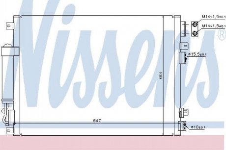 94874 NISSENS Конденсер DODGE CHARGER(04-)2.7 i V6 24V(+)[OE 5137693AB]