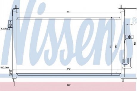 94875 NISSENS Конденсер HD CIVIC 3-5D(05-)1.4 DSi(+)[OE 80110-SMG-E01]