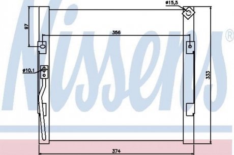 94289 NISSENS Конденсер ROVER 200(89-)1.4 i(+)[OE 80110-SR1-A13]