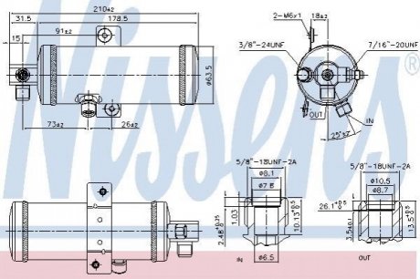 95060 NISSENS Осушувач PT 605(89-)2.0(+)[OE 6453.P6]