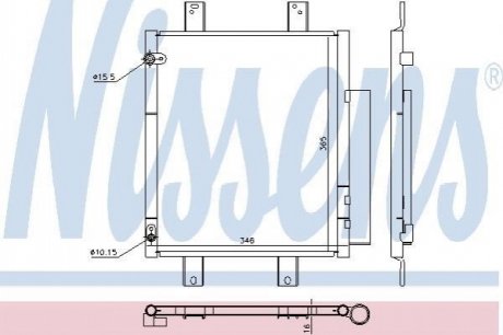 940612 NISSENS Конденсер DAIHATSU SIRION (M3_) (04-) 1.5 i 16V