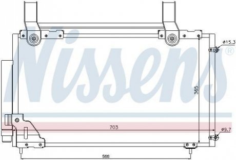 94735 NISSENS Конденсер HD STREAM(00-)1.7 i 16V(+)[OE 80100-S7A-013]