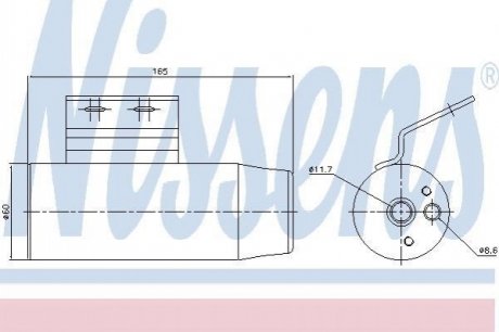 95124 NISSENS Осушувач DODGE CARAVAN(96-)2.4 i (+)[OE 4682592]