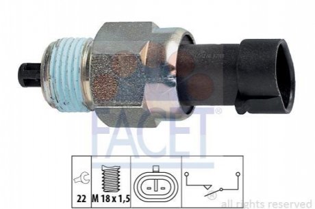 7.6142 FACET Датчик заднего хода Fiat Punto van 1.4 (06-13) (7.6142) FACET